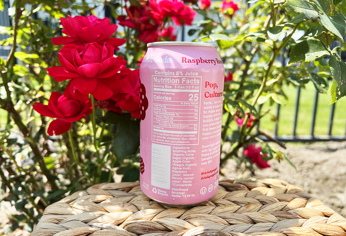 Poppi Raspberry Rose Label Information